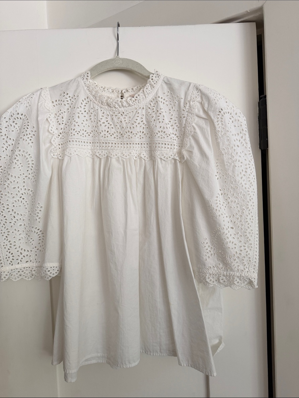 Ulla Johnson White Eyelet Lace Top